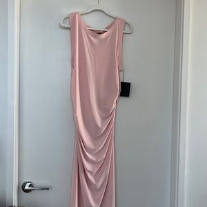 Norma Kamali Sleeveless Shirred Waist Dress